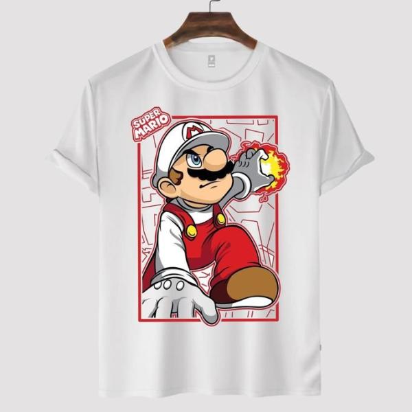 T-Shirt Blanc Super Mario