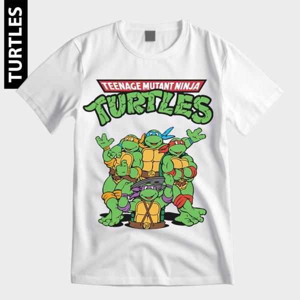 T-Shirt Blanc TURTLES NINJA