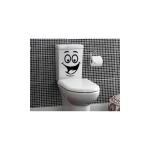 Stickers Smiley Visage Drôle vinyle Toilette Salle De Bain Siège autocollant
