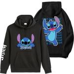 Sweat-shirt à capuche Hoodie Stitch Fun Noir