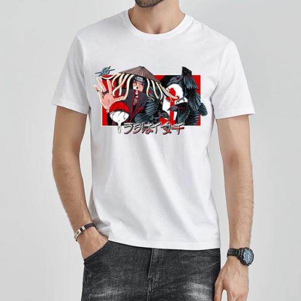 t shirt unisex Blanc Itachi Uchiha Otaku